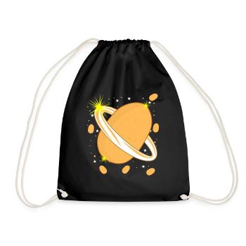 Pomme de terre dans l’espace Pommes de terre - Sac de sport léger - noir - Devant