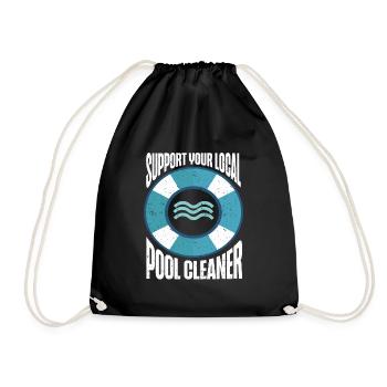 Nettoyage de piscine Travail Gardien de piscine - Sac de sport léger - noir - Devant
