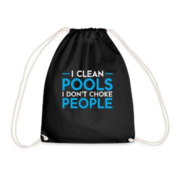 Nettoyage de piscine Travail Gardien de piscine - Sac de sport léger - noir - Devant