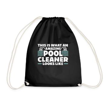 Nettoyage de piscine Travail Gardien de piscine - Sac de sport léger - noir - Devant