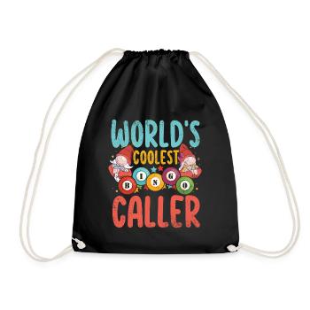 The coolest bingo caller in the world - Bingo - Drawstring Bag - black - Front