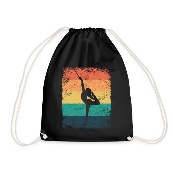Gymnaste Baton Gymnastique Rythmique Rétro - Sac de sport léger - noir - Devant
