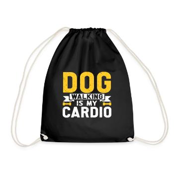 Cadeau de dog sitter, gardien de chien professionnel - Sac de sport léger - noir - Devant