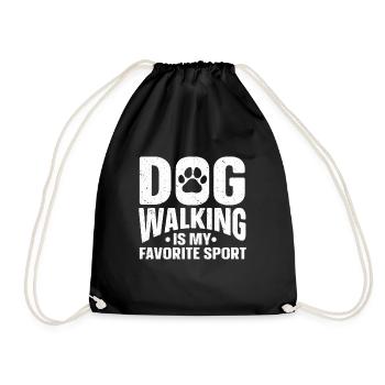 Dog Sitter Gift, Professional Dog Sitter - Drawstring Bag - black - Front