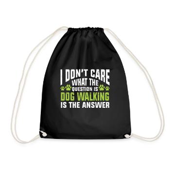 Dog Sitter Gift, Professional Dog Sitter - Drawstring Bag - black - Front