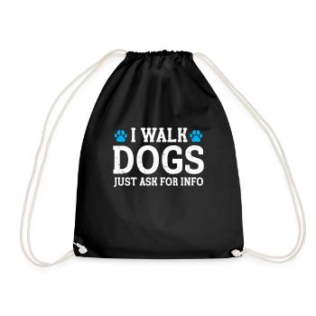 Cadeau de dog sitter, gardien de chien professionnel - Sac de sport léger - noir - Devant