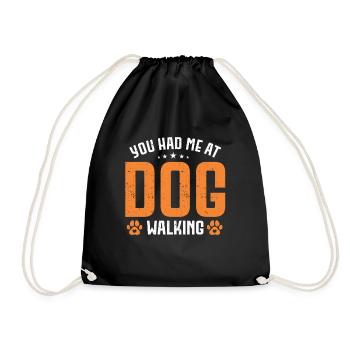 Dog Sitter Gift, Professional Dog Sitter - Drawstring Bag - black - Front