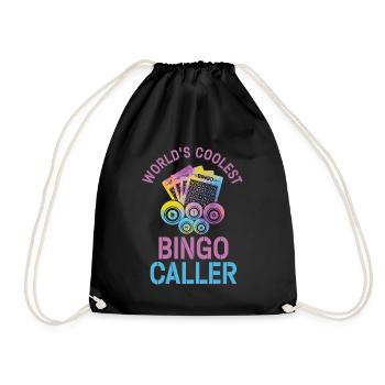 The coolest bingo caller in the world - Bingo - Drawstring Bag - black - Front