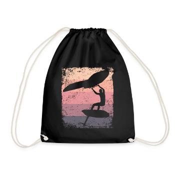 Flügelfolie Wingsurfing Retro-folie Flügel - Turnbeutel - Schwarz - Vorne