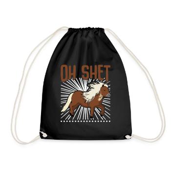 Shetlandpony Shetty Shetland Pony - Turnbeutel - Schwarz - Vorne