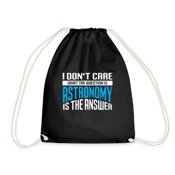 Astronomer Gift Astrology Telescope Astronomy - Drawstring Bag - black - Front