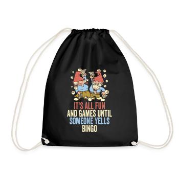 Fun and games at bingo - Drawstring Bag - black - Front
