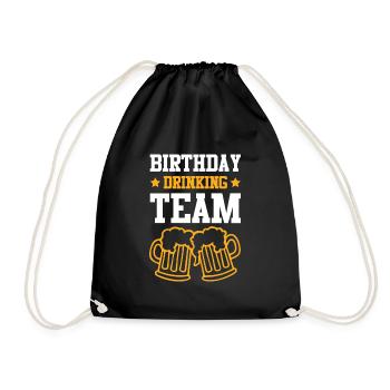 Équipe de consommation d’anniversaire - Sac de sport léger - noir - Devant