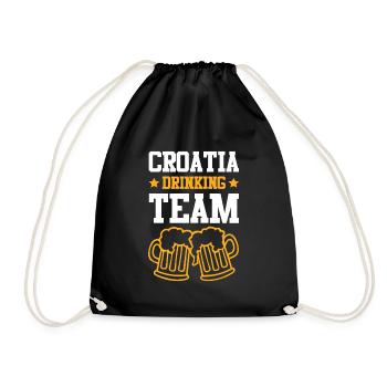 Croatia Drinking Team - Drawstring Bag - black - Front