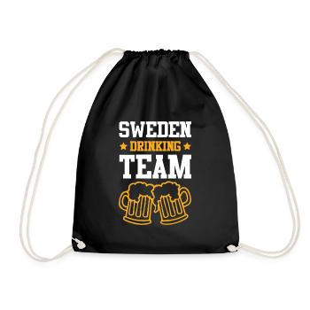 Suède Équipe de consommation d’alcool - Sac de sport léger - noir - Devant