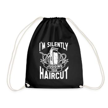 Lustiges Friseur Geschenk Stylist Friseur - Turnbeutel - Schwarz - Vorne