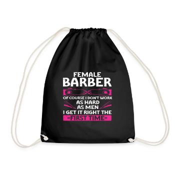Lustiges Friseur Geschenk Stylist Friseur - Turnbeutel - Schwarz - Vorne