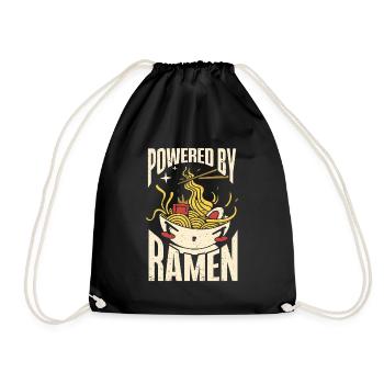 Ramen Geschenk Japanische Nudelsuppe Ramen - Turnbeutel - Schwarz - Vorne