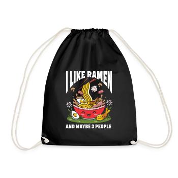Ramen Cadeau Soupe de nouilles japonaises Ramen - Sac de sport léger - noir - Devant