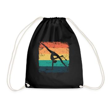 Gymnast Legs Gymnastique Rythmique Rétro - Sac de sport léger - noir - Devant