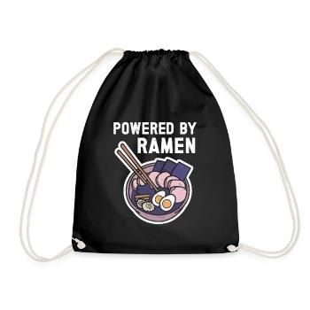 Ramen Geschenk Japanische Nudelsuppe Ramen - Turnbeutel - Schwarz - Vorne