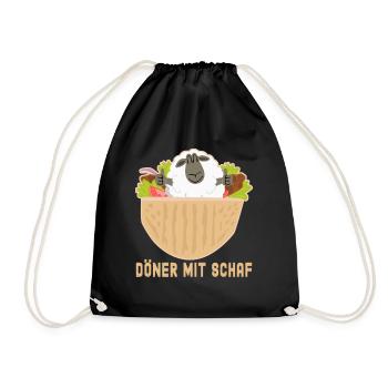 Kebab avec kebab de mouton kebab - Sac de sport léger - noir - Devant