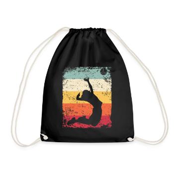 Volleyball Player Retro Beach Volleyball - Drawstring Bag - black - Front