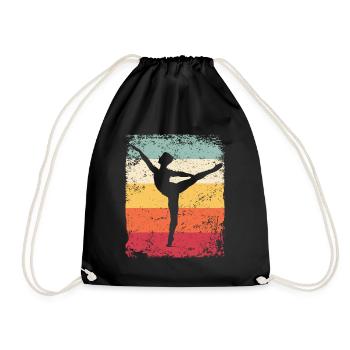 Ballet Dancer Vintage Man Ballerino - Drawstring Bag - black - Front
