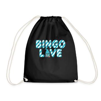 Bingo Love Women Men Funny Bingo - Drawstring Bag - black - Front