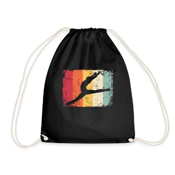 Ballet Dancer Vintage Man Ballerino - Drawstring Bag - black - Front