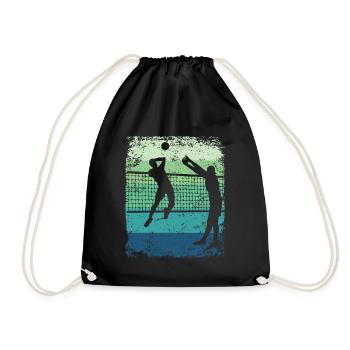Volleyball Joueur Retro Beach Volleyball - Sac de sport léger - noir - Devant