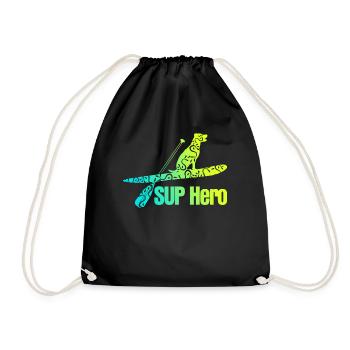 SUP Stand Up Paddling - Turnbeutel - Schwarz - Vorne