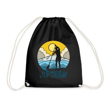 SUP board - Drawstring Bag - black - Front