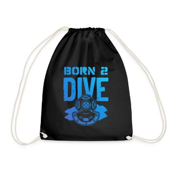 Né pour plonger - Sac de sport léger - noir - Devant
