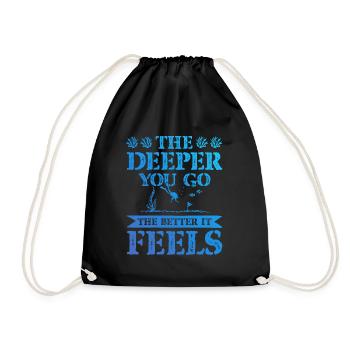 Plongée drôle de dicton - Sac de sport léger - noir - Devant
