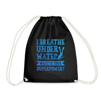 Superpuissance de plongée - Sac de sport léger - noir - Devant