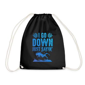 Plongée drôle de dicton - Sac de sport léger - noir - Devant