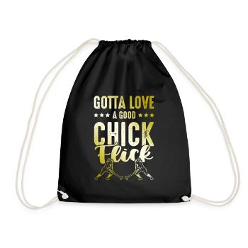 Fille de hockey sur gazon - Sac de sport léger - noir - Devant