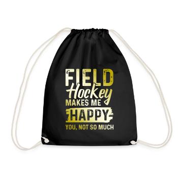 feldhockey sport - Turnbeutel - Schwarz - Vorne