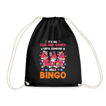 Fun and games at bingo - Drawstring Bag - black - Front