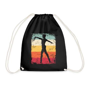 Ballet Dancer Vintage Man Ballerino - Drawstring Bag - black - Front