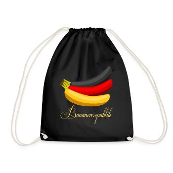 Bananen Bananenrepublik Banane - Turnbeutel - Schwarz - Vorne