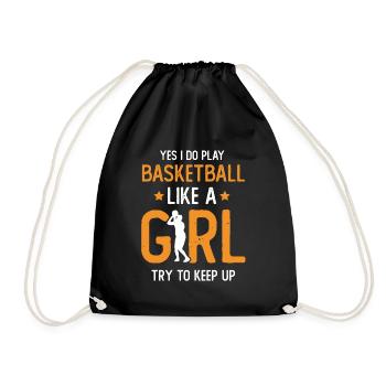 Basketball Girls - Drawstring Bag - black - Front