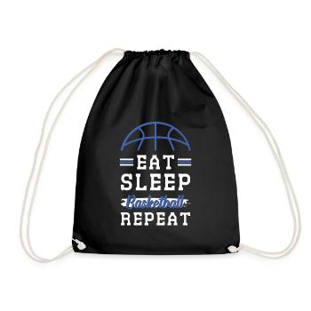 Eat Sleep Basketball Repeat - Drawstring Bag - black - Front