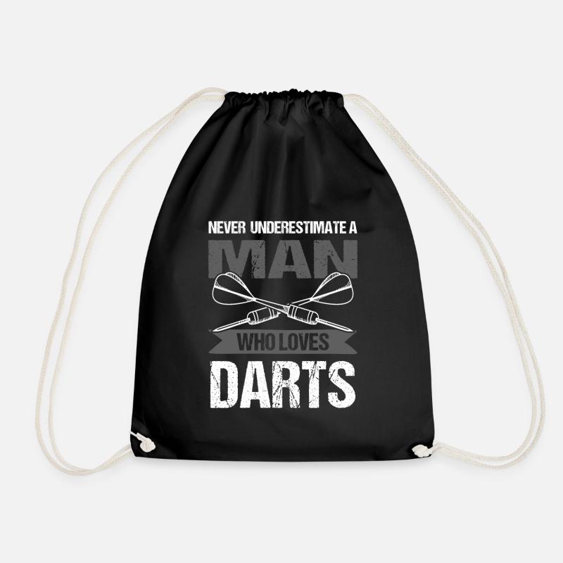 mann dart liebe - Turnbeutel - Schwarz