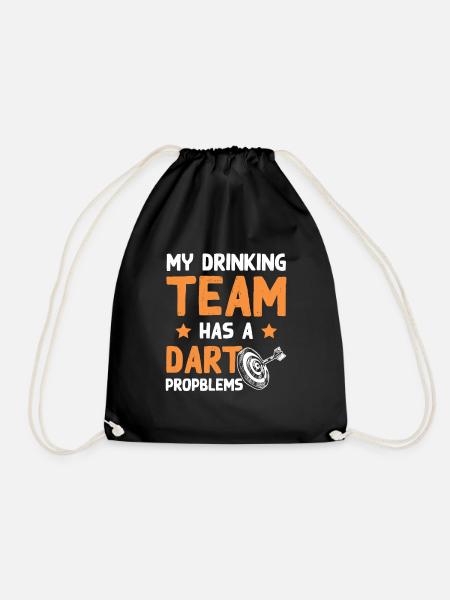Darts Team - Drawstring Bag - black