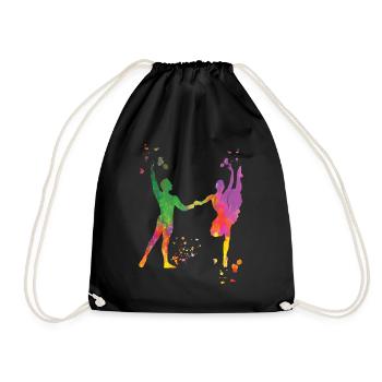 Ballet Danse Couple Femme Ballerine - Sac de sport léger - noir - Devant