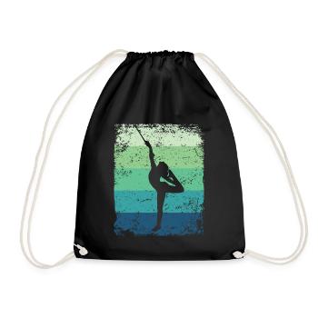 Gymnaste Baton Gymnastique Rythmique Rétro - Sac de sport léger - noir - Devant