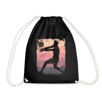 Volleyball Player Retro Beach Volleyball - Drawstring Bag - black - Front