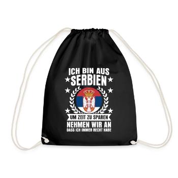 Serbien Spruch serbische Flagge - Turnbeutel - Schwarz - Vorne